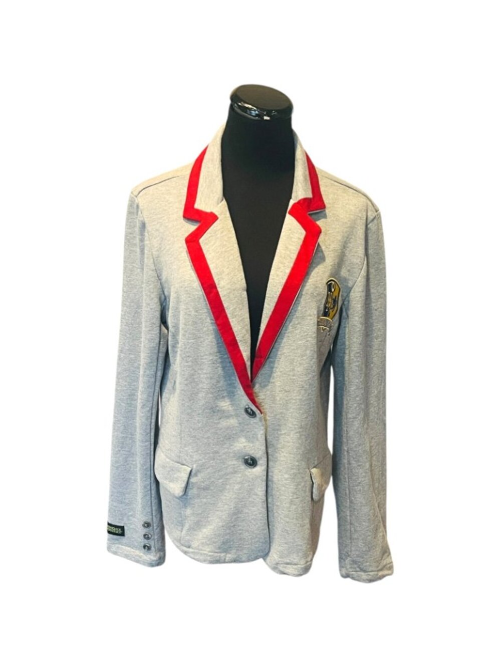 Beetlejuice Astrid Graphic Blazer Gray Large NEW w/ Tags Long Sleeve Button Up - Picture 2 of 6